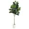 6ft. Artificial Fiddle Leaf Fig Tree with White Decorative Planter